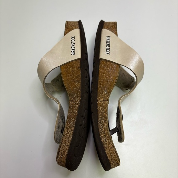 Birkenstock Gizeh Women’s 40 Graceful Pearl White Thong Style Sandals Straps - Picture 8 of 11